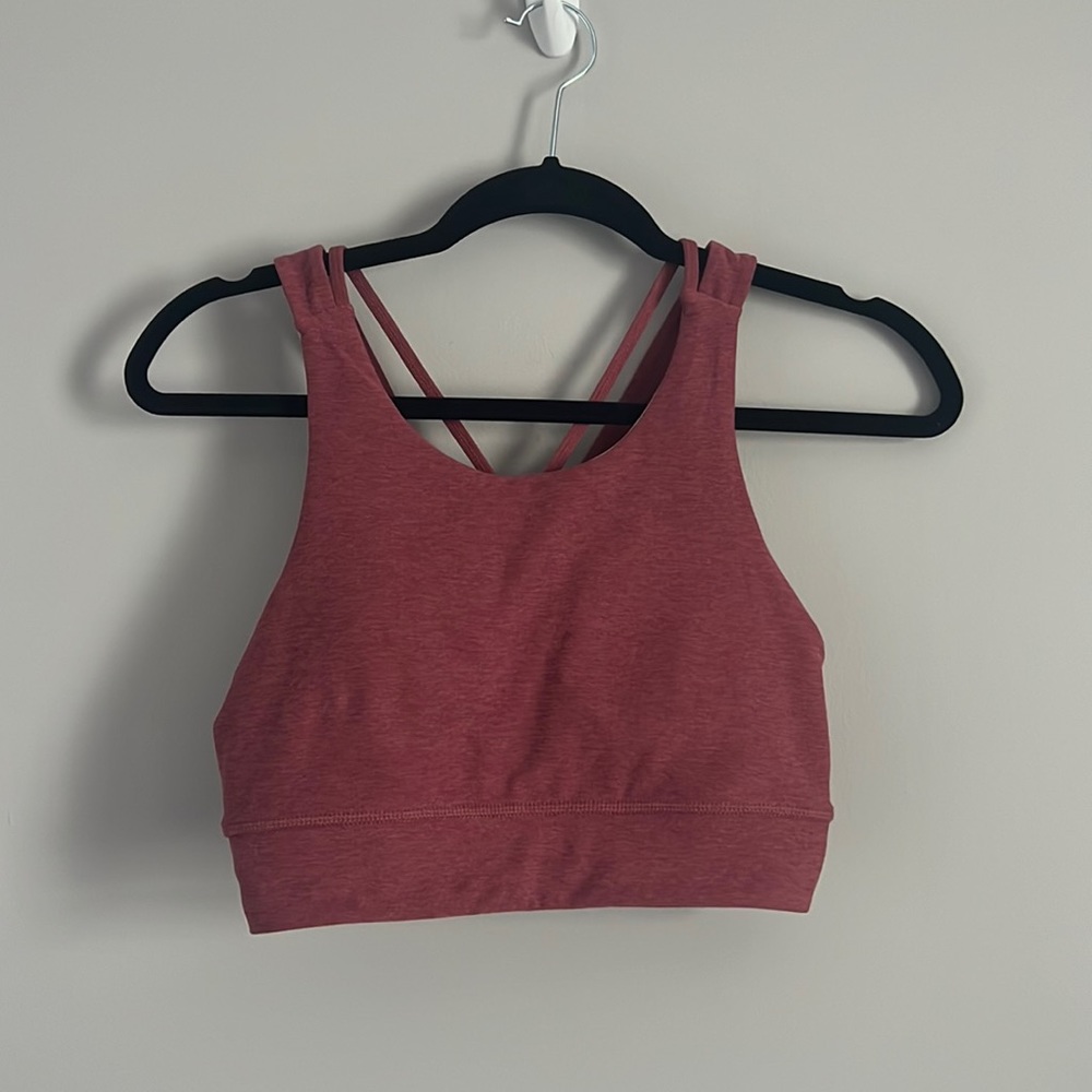 Vuori Heather Red Sports Bra